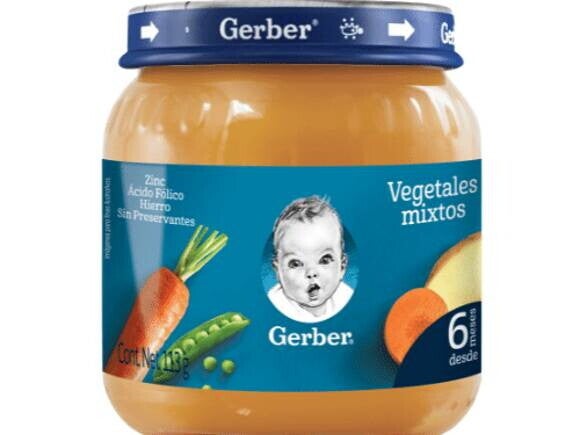 Colado Gerber de Vegetales Mixtos Frasco de 113g