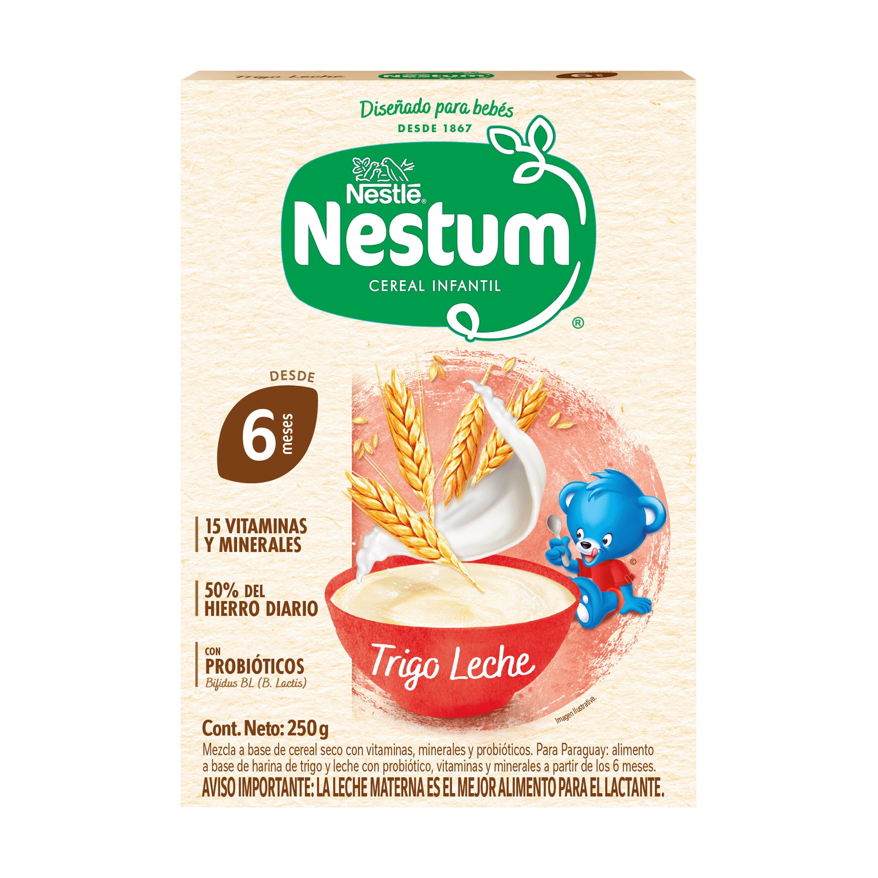 Cereal Infantil NESTUM® Trigo con Leche