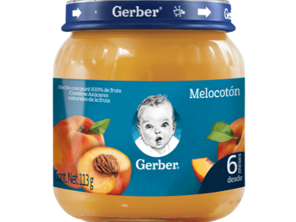 Colado Gerber de Melocotón Frasco de 113g Colado Gerber de Melocotón Frasco de 113g