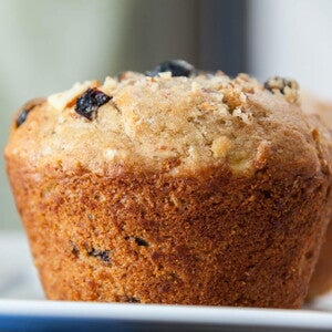 Muffin de avena y pasas en microondas muffin de avena al microondas