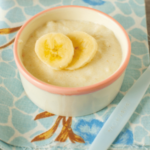 Receta Pudín de Banana con Cereal Infantil con Leche CERELAC
