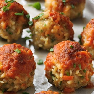 Albóndigas de Arroz y Vegetales