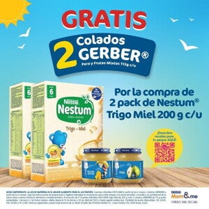 2 Pack NESTUM® Trigo-Miel más 2 Colados GERBER® Gratis 2 Pack NESTUM® Trigo-Miel más 2 Colados GERBER® Gratis