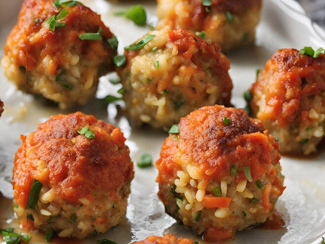Albóndigas de Arroz y Vegetales Albóndigas de Arroz y Vegetales