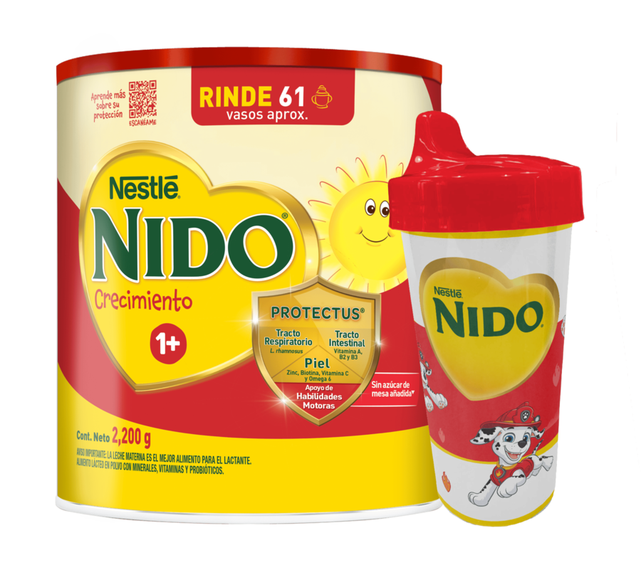 NIDO 1+ 2.2kg Mas Vaso Entrenador de Paw Patrol