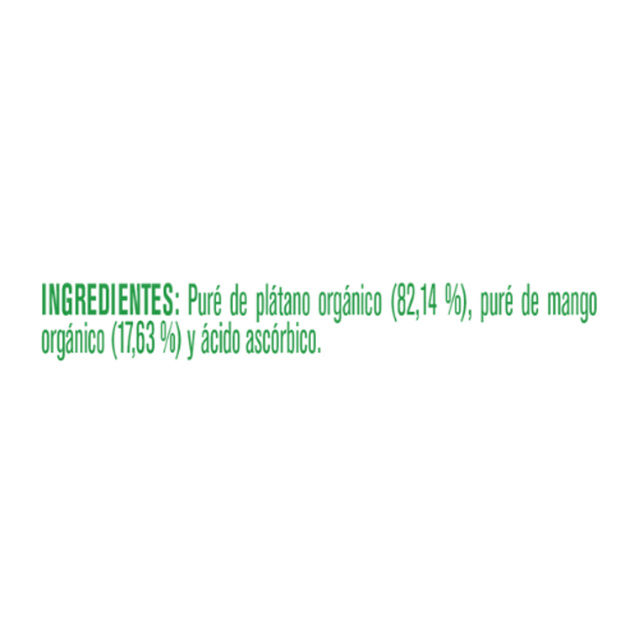 Colado Gerber Orgánico de Plátano Mango Doy Pack Ingredientes
