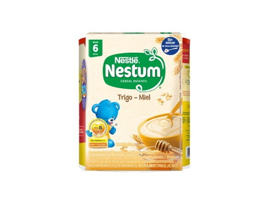 Caja de cereal nestum trigo miel