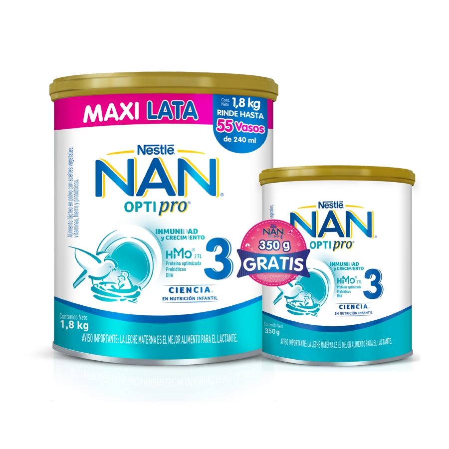 NAN® OPTIPRO® 3 lata de 1.8kg más 350g gratis​