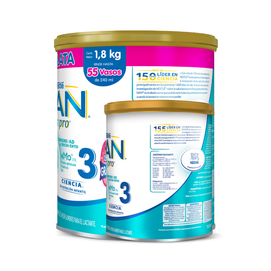 NAN® OPTIPRO® 3 lata de 1.8kg más 350g gratis​