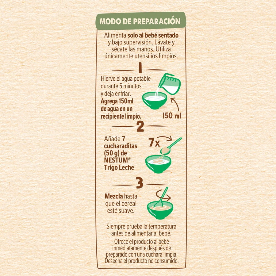 Cereal Infantil NESTUM® Trigo con Leche
