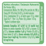 Colado Gerber Orgánico de Plátano Mango Doy Pack Información Nutricional.