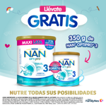 NAN® OPTIPRO® 3 lata de 1.8kg más 350g gratis​